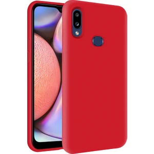 Kzy Samsung Galaxy A10S İçi Kadife Soft Silikon Kılıf - Kırmızı