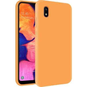 Kzy Samsung Galaxy A10 İçi Kadife Soft Silikon Kılıf - Turuncu