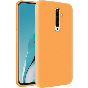 Kzy Oppo Reno2 Z İçi Kadife Soft Silikon Kılıf - Turuncu