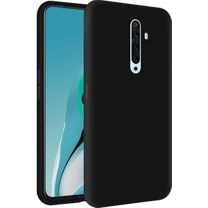 Kzy Oppo Reno2 Z İçi Kadife Soft Silikon Kılıf - Siyah