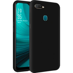 Kzy Oppo Ax7 İçi Kadife Soft Silikon Kılıf - Siyah
