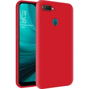 Kzy Oppo Ax7 İçi Kadife Soft Silikon Kılıf - Kırmızı
