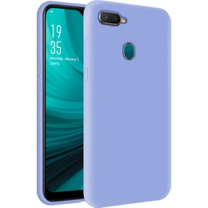 Kzy Oppo Ax7 İçi Kadife Soft Silikon Kılıf - Açık Mavi
