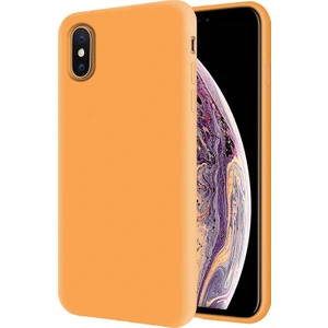Kzy Apple iPhone Xs Max İçi Kadife Soft Silikon Kılıf - Turuncu