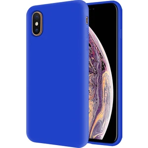 Kzy Apple iPhone Xs Max İçi Kadife Soft Silikon Kılıf - Mavi