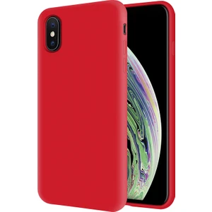 Kzy Apple iPhone Xs İçi Kadife Soft Silikon Kılıf - Kırmızı