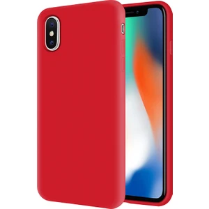 Kzy Apple iPhone x İçi Kadife Soft Silikon Kılıf - Kırmızı