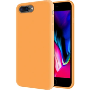 Kzy Apple iPhone 8 Plus İçi Kadife Soft Silikon Kılıf - Turuncu