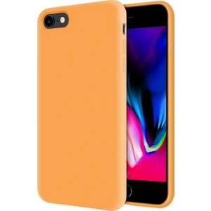 Kzy Apple iPhone 8 İçi Kadife Soft Silikon Kılıf - Turuncu