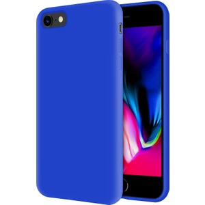 Kzy Apple iPhone 8 İçi Kadife Soft Silikon Kılıf - Mavi
