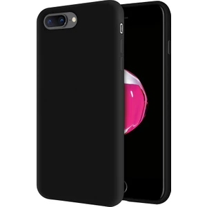 Kzy Apple iPhone 7 Plus İçi Kadife Soft Silikon Kılıf - Siyah