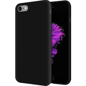 Kzy Apple iPhone 6s Plus İçi Kadife Soft Silikon Kılıf - Siyah