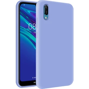 Kzy Huawei Y6 2019 İçi Kadife Soft Silikon Kılıf - Açık Mavi