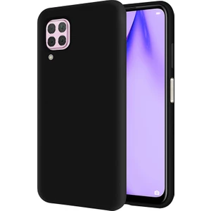 Kzy Huawei P40 Lite İçi Kadife Soft Silikon Kılıf - Siyah