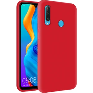 Kzy Huawei P30 Lite İçi Kadife Soft Silikon Kılıf - Kırmızı