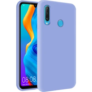 Kzy Huawei P30 Lite İçi Kadife Soft Silikon Kılıf - Açık Mavi