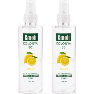 Gliserinli Kolonya Limon 2 Adet 200 ml Sprey