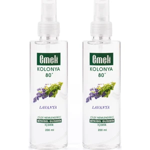 Gliserinli Kolonya Lavanta 2 Adet 200 ml Sprey
