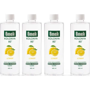Gliserinli Kolonya Limon 4 Adet 400 ml