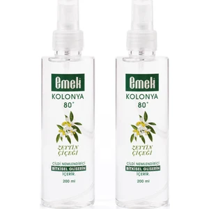 Gliserinli Kolonya Zeytin Çiçeği 2 Adet 200 ml Sprey