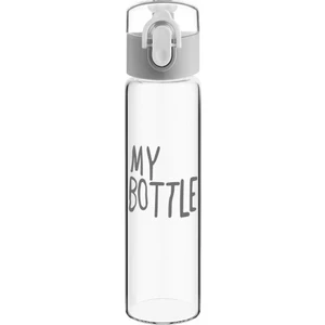 My Bottle Otomatik Tuşlu Kapaklı, Kilitli, Borosilikat, Cam Matara 470 ml