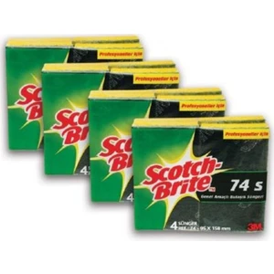 Scotch Brite 74 S Genel Amaçlı Bulaşık Süngeri 4'lü Sarı