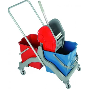 Plastik Çift Kovalı Temizlik Arabası