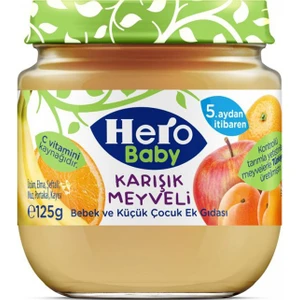 Hero Baby  Karışık Meyveli Kavanoz Maması 125 gr - 12'li
