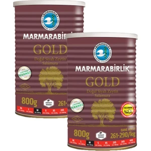 Gold Süper Siyah Zeytin 261-290 (M) 800  gr Teneke 2'li
