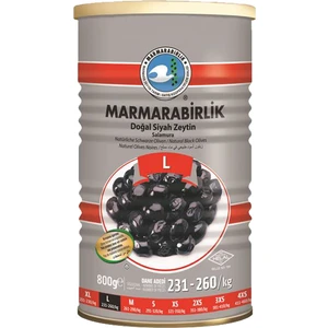 Hiper Siyah Zeytin 231-260 (L) 800  gr Teneke 1'li