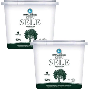Kuru Sele Siyah Zeytin 321-350 (Xs) 400  gr Pet 3'lü