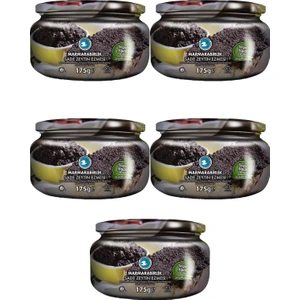 Siyah Sade Ezme Zeytin 175  gr Cam 5'li