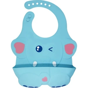 Agubugu Baby  Kabartmalı Figürlü ve Cepli Silikon Mama Önlüğü