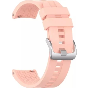 Case Street Samsung Galaxy Gear S3 46 mm 22 mm Kordon Silikon Kançalı Krd 23 Pembe