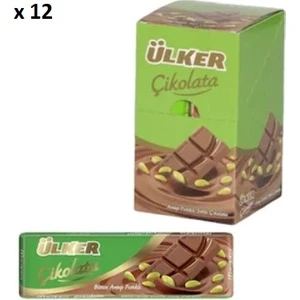 Antep Fıstıklı Baton Çikolata  12'li x 32 gr