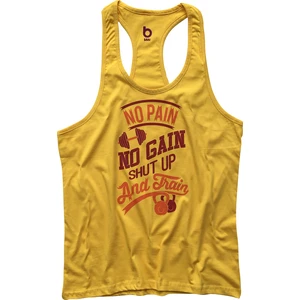 Fitness Gym Tank Top Sporcu Atleti Shut Up Sarı