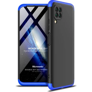 Huawei P40 Lite Kılıf Double Dip 360 Protective Siyah - Mavi