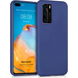 Matte Silikon Huawei P40 Kılıf Lacivert