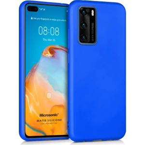 Matte Silikon Huawei P40 Kılıf Mavi