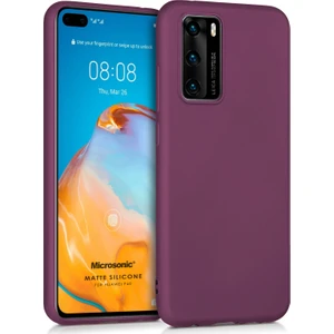 Matte Silikon Huawei P40 Kılıf Mor