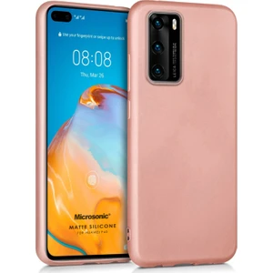 Matte Silikon Huawei P40 Kılıf Rose Gold