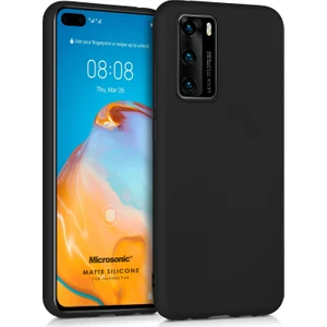 Matte Silikon Huawei P40 Kılıf Siyah