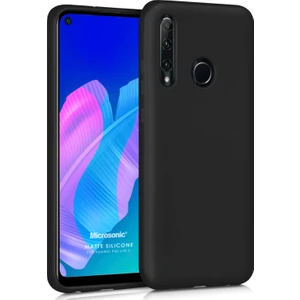 Matte Silikon Huawei P40 Lite E Kılıf Siyah