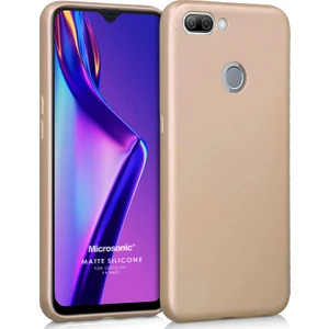 Matte Silikon Oppo F9 / F9 Pro Kılıf Gold