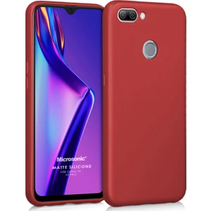 Matte Silikon Oppo F9 / F9 Pro Kılıf Kırmızı