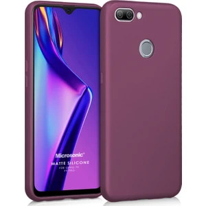 Matte Silikon Oppo F9 / F9 Pro Kılıf Mor