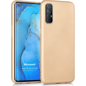 Matte Silikon Oppo Reno 3 Pro Kılıf Gold