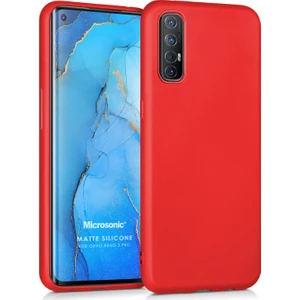Matte Silikon Oppo Reno 3 Pro Kılıf Kırmızı