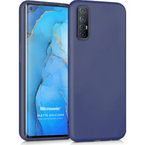 Matte Silikon Oppo Reno 3 Pro Kılıf Lacivert
