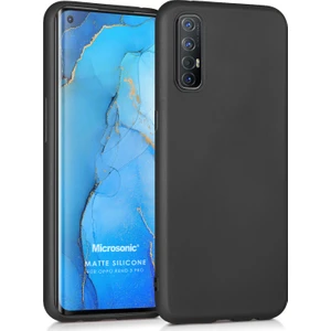 Matte Silikon Oppo Reno 3 Pro Kılıf Siyah